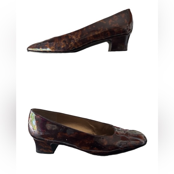 Stuart Weitzman Women Tortoise  Shell Heels Brown Black  Size 12 Shoes - Picture 3 of 6